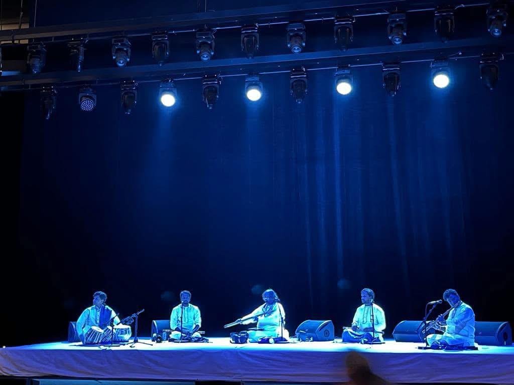 Guruji along with his sons at Phillharmonie de Paris