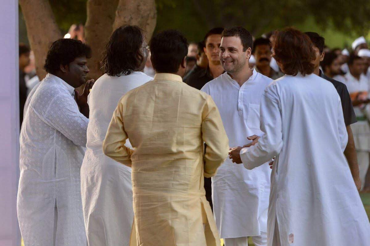 Guruji with Rahul Gandhi