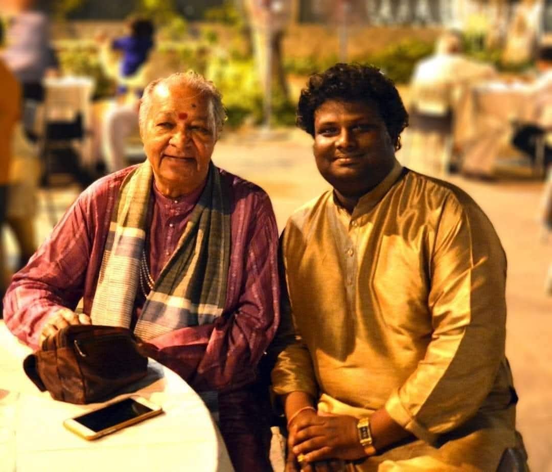 Pt. Hariprasad Chaurasia along with Rajesh Prasanna