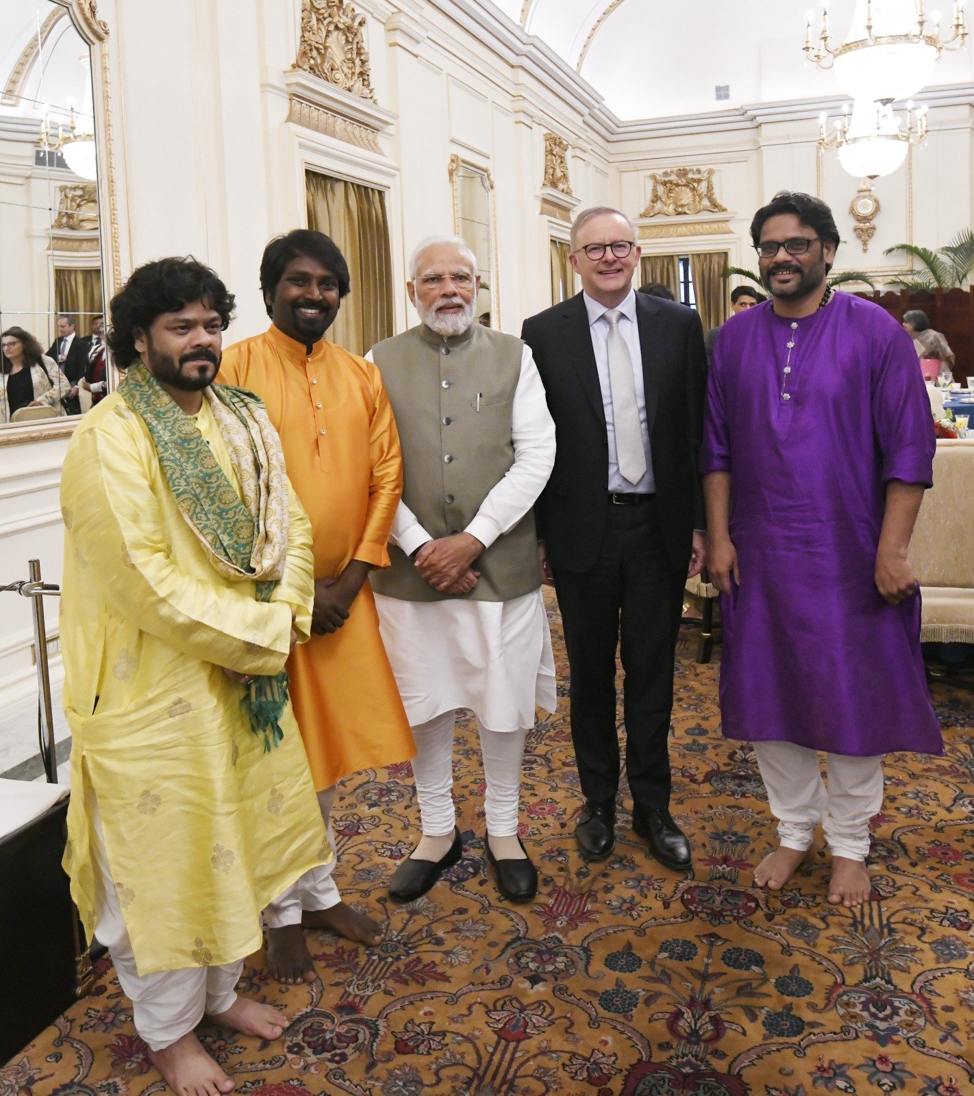 Rishab Prasanna with Indian and Austrailian Prime Ministers (2)