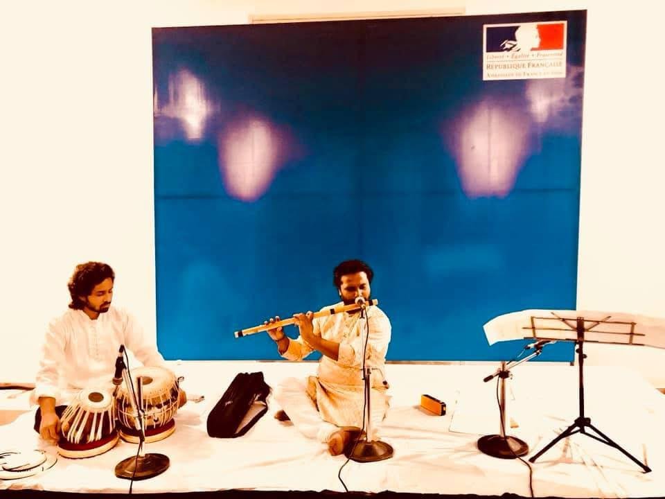 Ritesh Prasanna Flute Performance in France Embassy